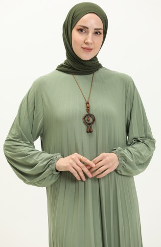 Robe Plissée à Collier Sandy 2023-05 Vert Noisette 2023-05