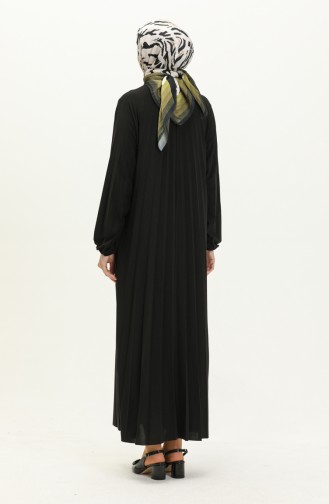 Plissiertes Kleid mit Sandy-Kette 2023-06 Schwarz 2023-06