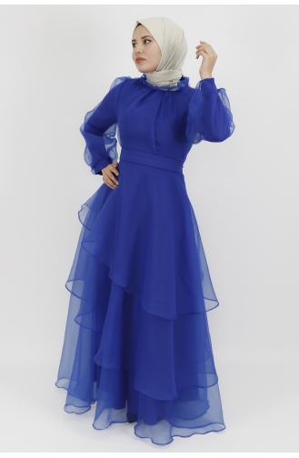 Dalya Kumaş Katkat Modelli Abiye 4364-01 Saks