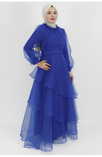 Dalya Kumaş Katkat Modelli Abiye 4364-01 Saks