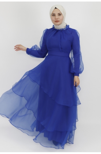Dalya Kumaş Katkat Modelli Abiye 4364-01 Saks