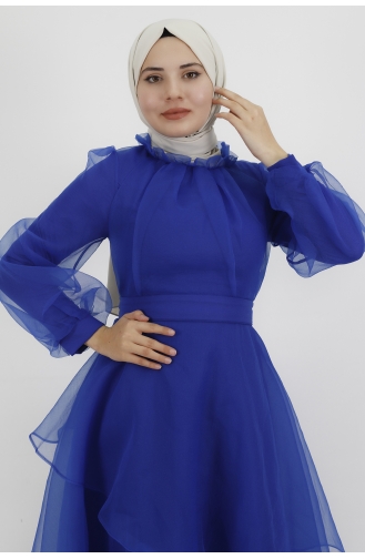 Dalya Kumaş Katkat Modelli Abiye 4364-01 Saks