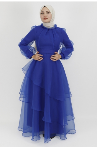 Dalya Kumaş Katkat Modelli Abiye 4364-01 Saks