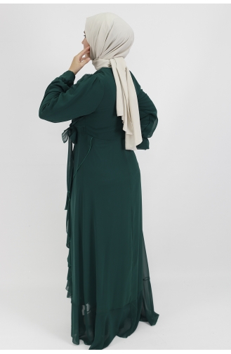 Habillé Hijab Vert emeraude 10010-01