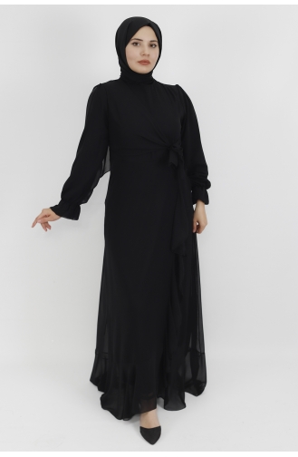 Habillé Hijab Noir 10010-02