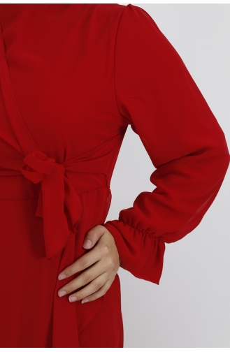 Rot Hijab-Abendkleider 10010-05
