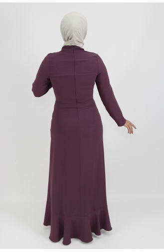 Violet Hijab Evening Dress 4223-03