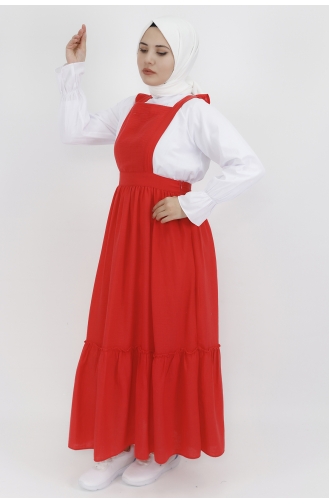Coral Hijab Dress 5073-03
