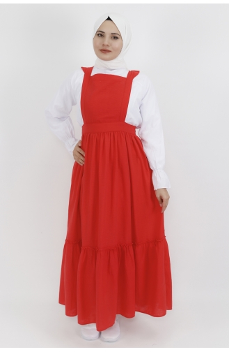 Coral Hijab Dress 5073-03