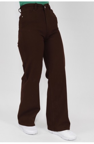 Pantalon Couleur Brun 1232-04