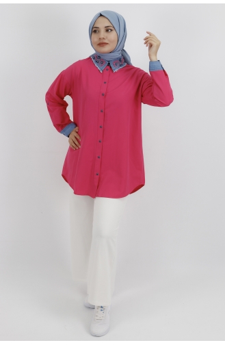 Fuchsia Overhemdblouse 23075-02