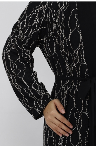 Schwarz Hijab-Abendkleider 4399-01