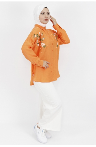 Orange Overhemdblouse 2351-01