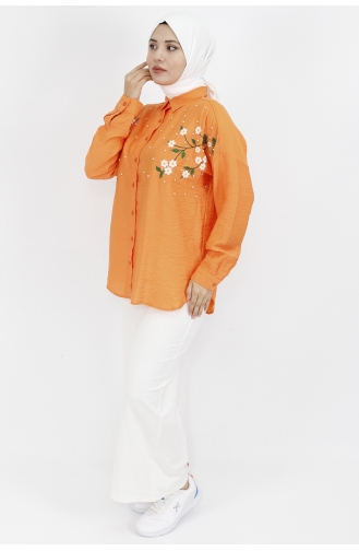 Orange Overhemdblouse 2351-01