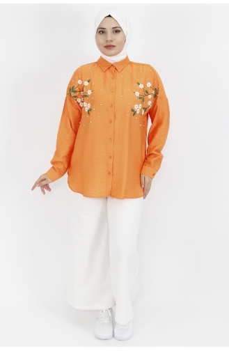 Orange Overhemdblouse 2351-01