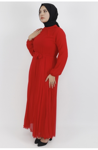 Red Hijab Dress 533-03