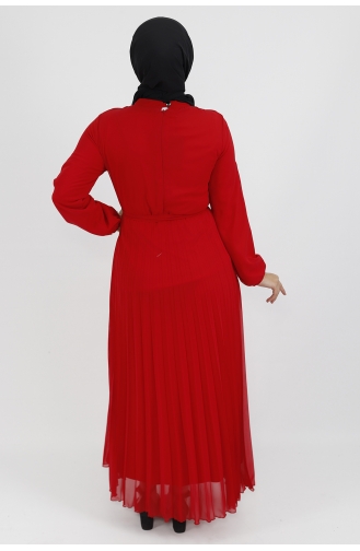Red Hijab Dress 533-03