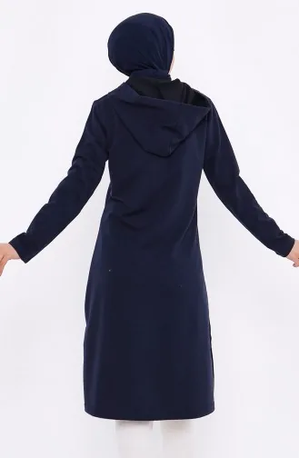 Sweatshirt mit Schnürung 3030-02 Dunkelblau 3030-02