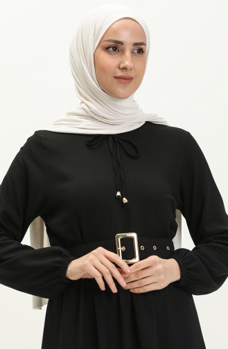 Black İslamitische Jurk 2202-05