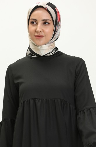 Shirred Dress 1851-01 Black 1851-01
