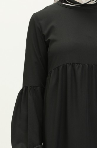 Shirred Dress 1851-01 Black 1851-01
