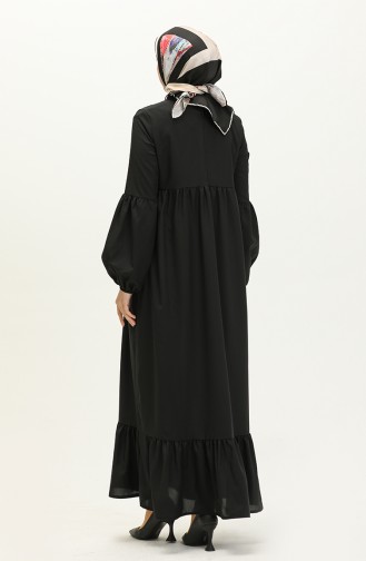 Shirred Dress 1851-01 Black 1851-01