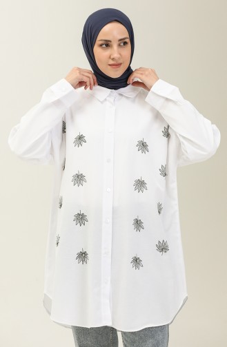 Embroidered Tunic 0132-02 white 0132-02