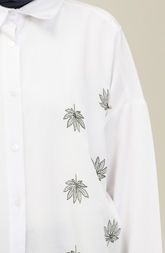 Embroidered Tunic 0132-02 white 0132-02