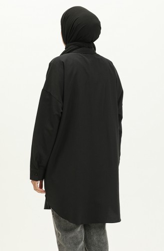 Bestickte Tunika 0132-05 Schwarz 0132-05