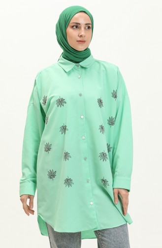 Embroidered Tunic 0132-06 Green 0132-06