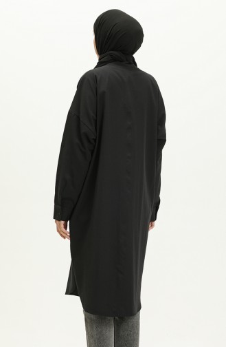 Embroidered Shirt Tunic 0133-03 Black 0133-03