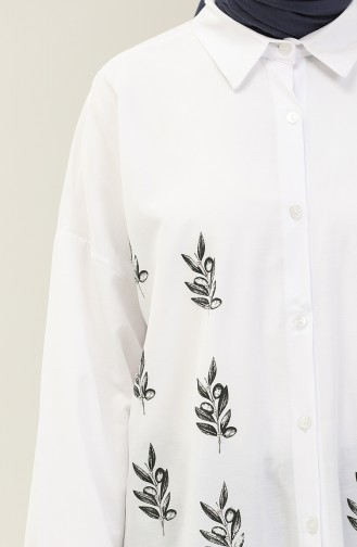 Embroidered Shirt Tunic 0133-06 white 0133-06