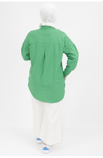 Green Overhemdblouse 6991-01