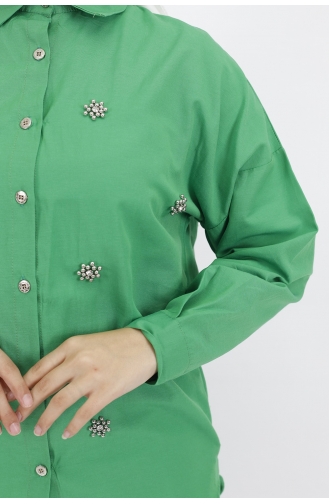 Green Overhemdblouse 6991-01