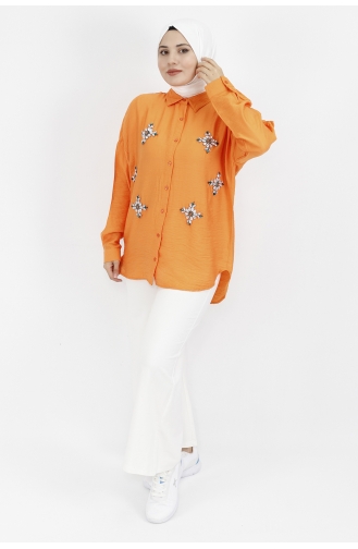 Orange Overhemdblouse 2339-02