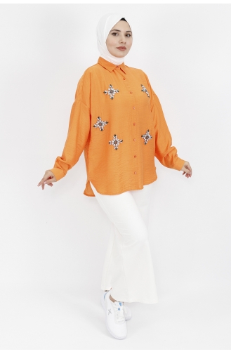 Orange Overhemdblouse 2339-02