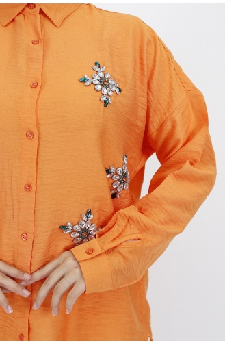 Orange Overhemdblouse 2339-02