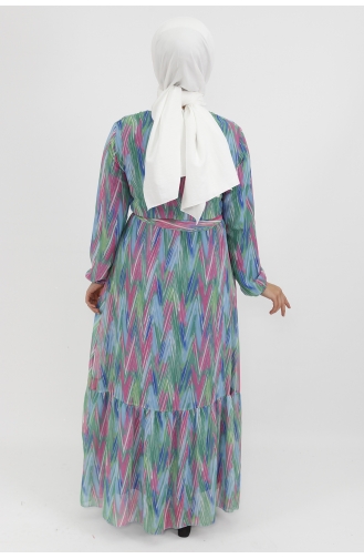 Green Hijab Dress 403-02
