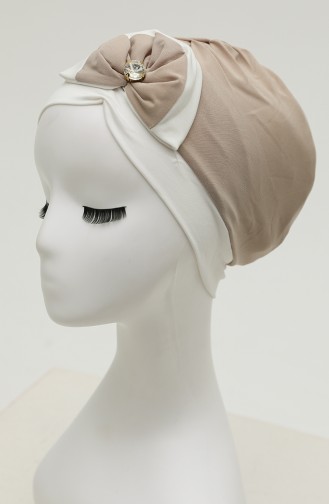 Beige Ready to Wear Turban 9030-11