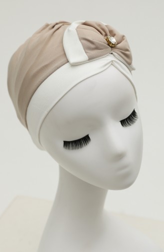 Beige Praktischer Turban 9030-11