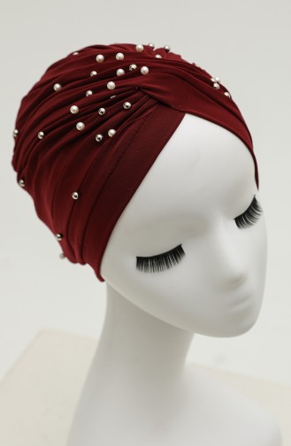 Pearl Cross Bonnet 0032-13 Claret Red 0032-13