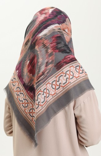Printed Flame Scarf 13217-07 Gray Mink 13217-07
