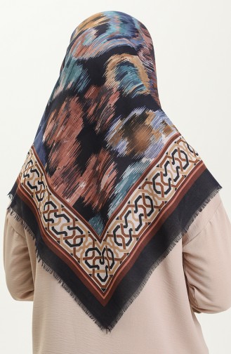 Printed Scarf 13217-16 Navy Blue 13217-16