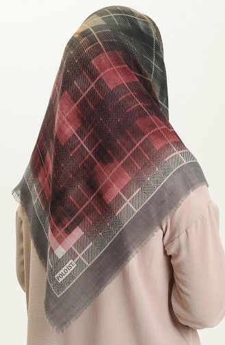 Printed Scarf 13218-03 Gray Plum 13218-03