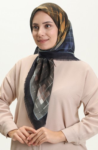 Printed Scarf 13218-15 Navy Blue 13218-15