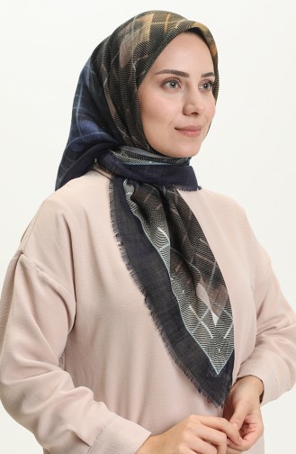 Printed Scarf 13218-15 Navy Blue 13218-15