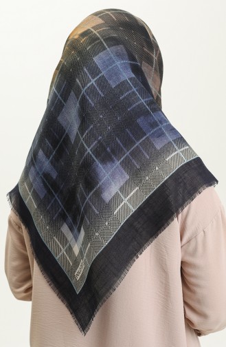 Printed Scarf 13218-15 Navy Blue 13218-15