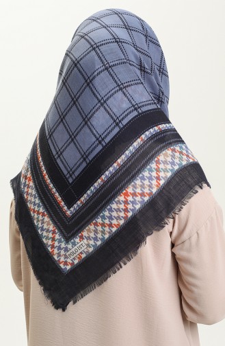 Printed Scarf 13219-09 Navy Blue Indigo 13219-09