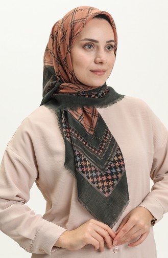 Pritned Scarf 13219-13 Khaki Tan 13219-13
