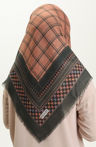 Pritned Scarf 13219-13 Khaki Tan 13219-13